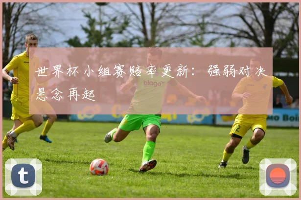 世界杯小组赛赔率更新：强弱对决悬念再起
